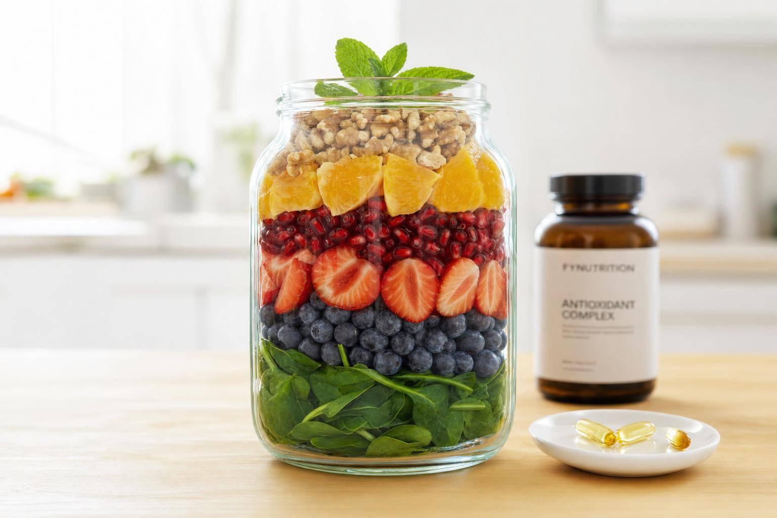Sinergia antioxidante en alimentos vs. suplementos