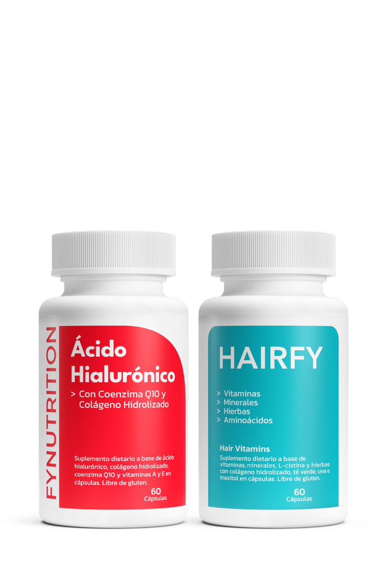 Combo Cabello: Vitaminas Hairfy + Ácido Hialurónico