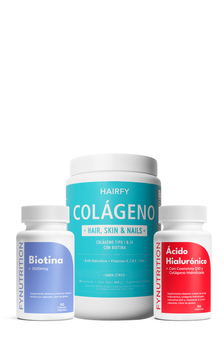 Combo Belleza: Biotina + Ácido Hialurónico + Colágeno Hairfy