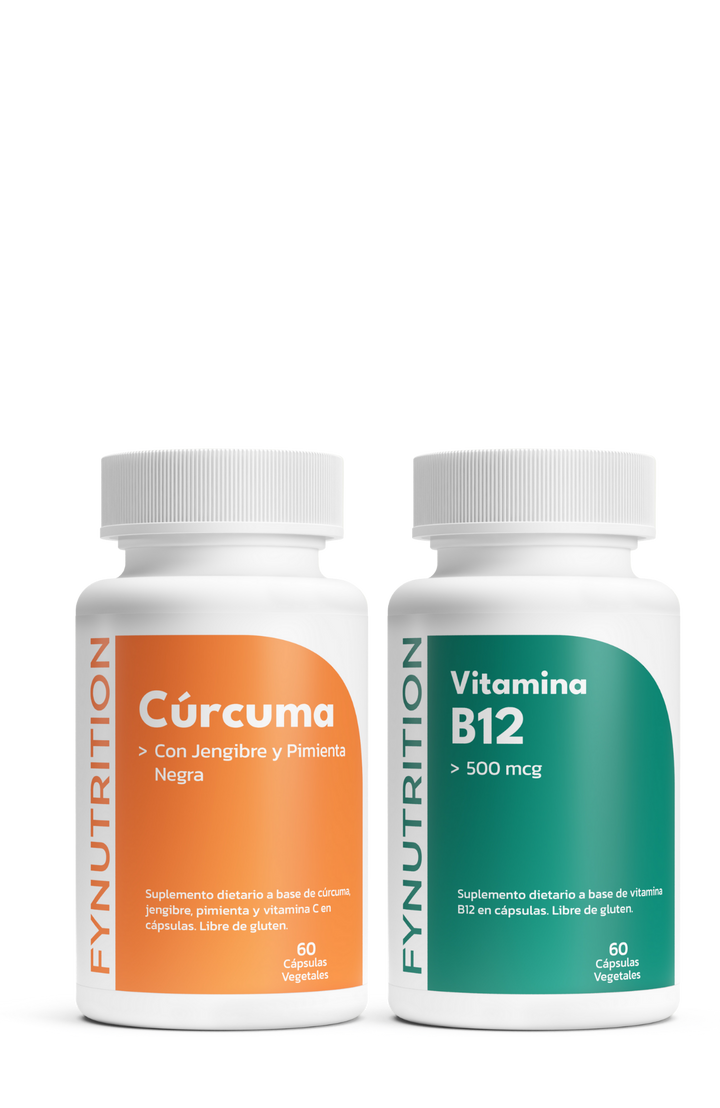 Combo Veganos: Vitamina B12 + Cúrcuma