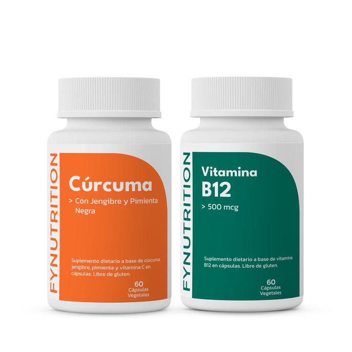 Combo Veganos: Vitamina B12 + Cúrcuma