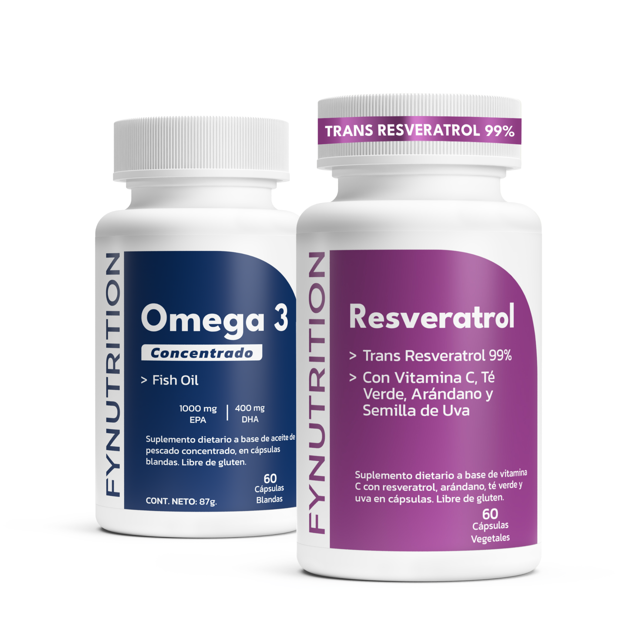 Dúo Cardiovascular: Resveratrol + Omega 3 Concentrado