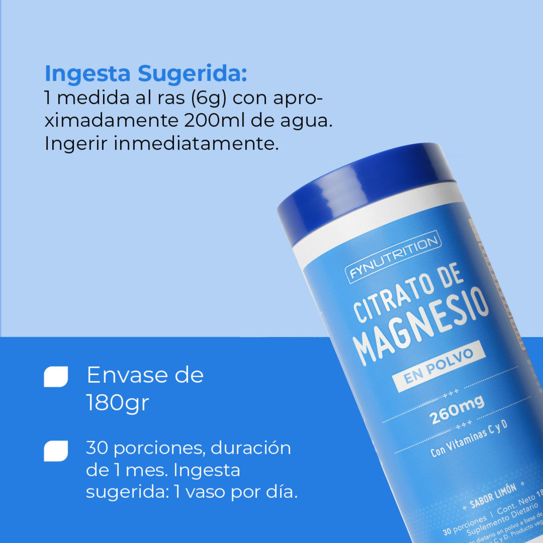 Citrato de Magnesio Polvo: Plan Mensual por 3 Meses