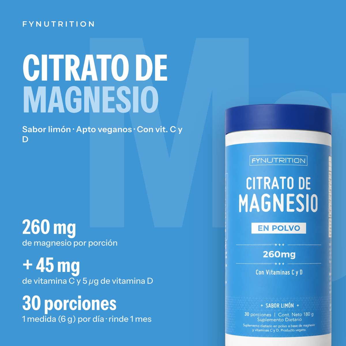 Citrato de Magnesio en Polvo: lo esencial – FYNUTRITION