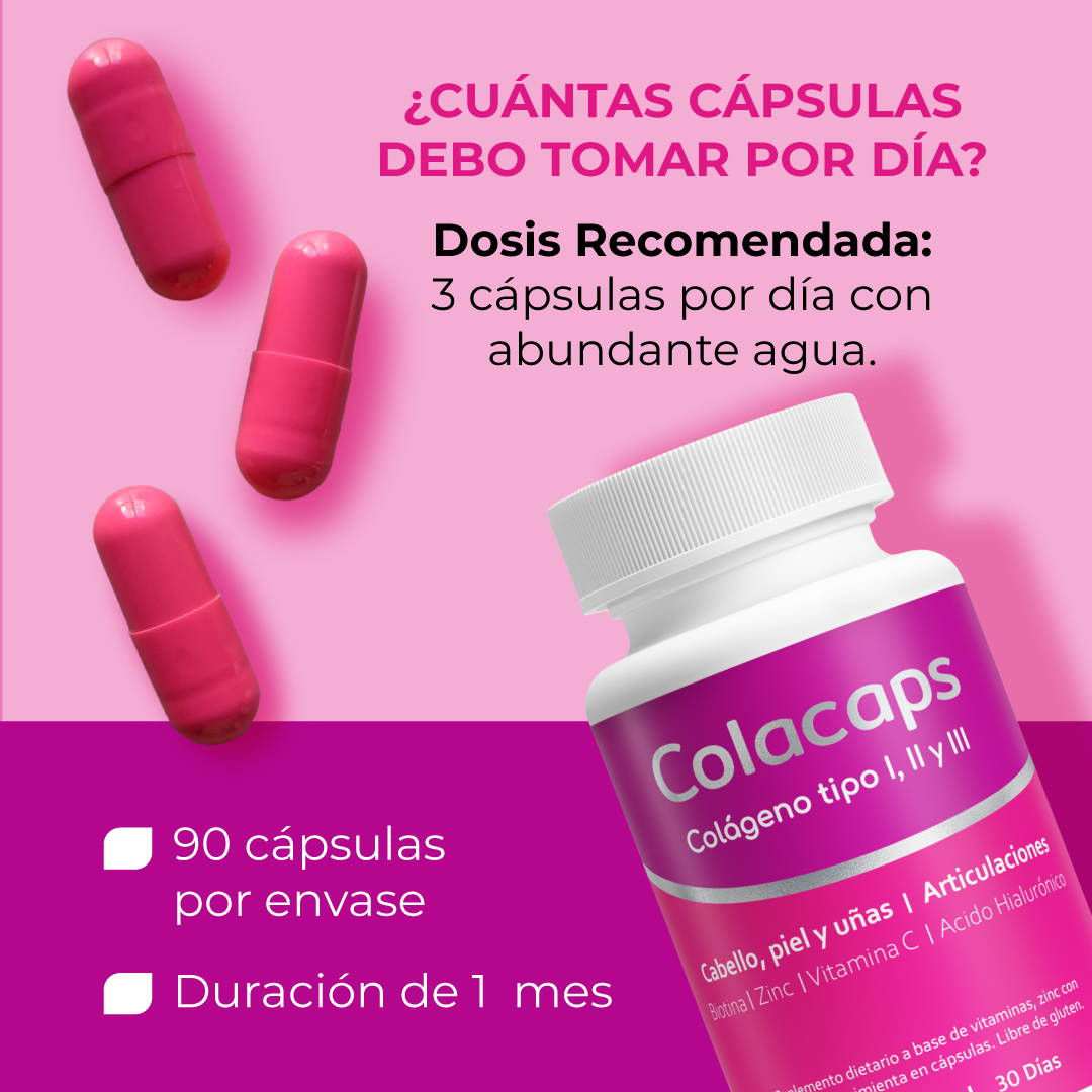 Colacaps - Colágeno Hidrolizado tipo 1, 2 y 3 en Cápsulas