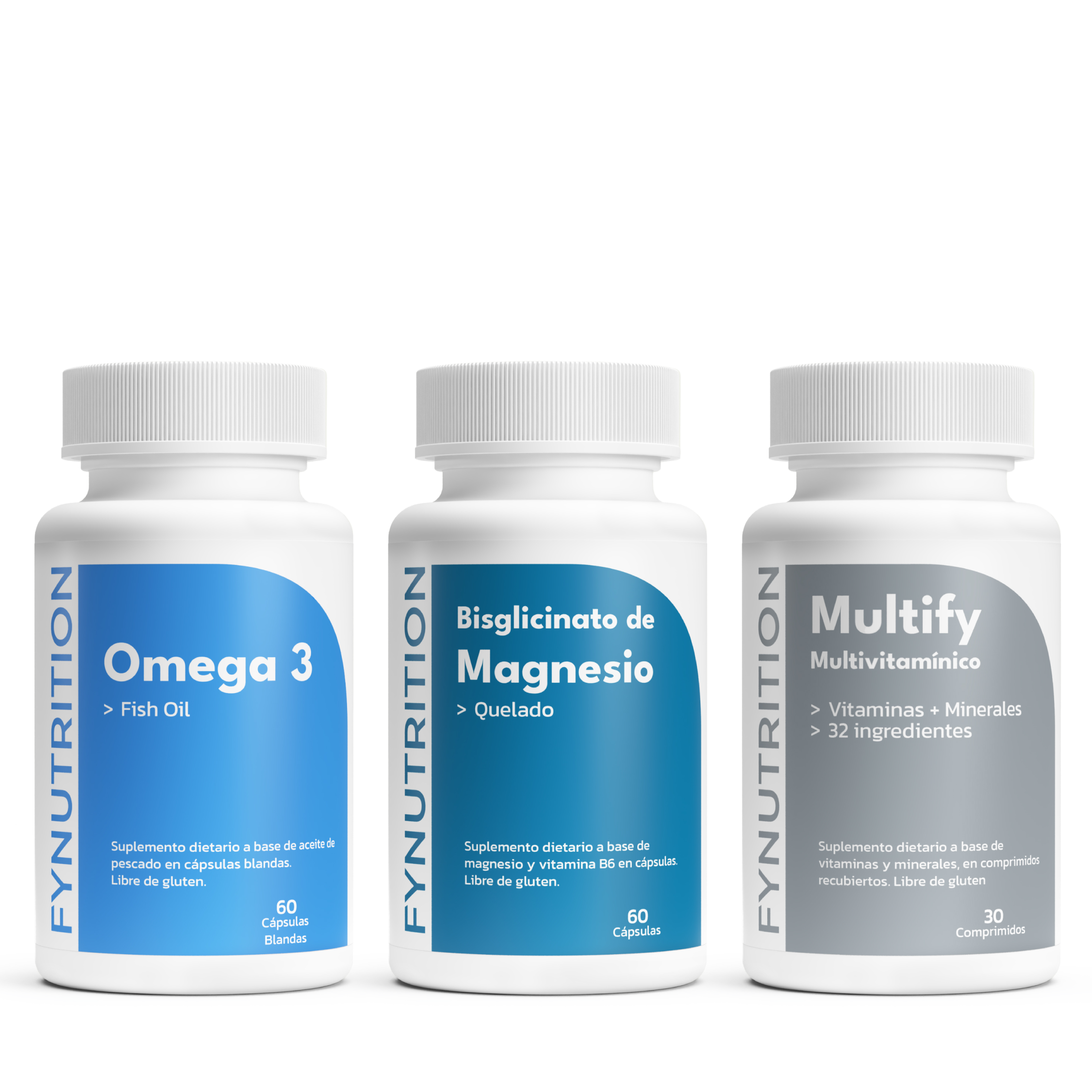 Combo Vitalidad: Omega 3 + Multify + Bisglicinato de Magnesio Quelado