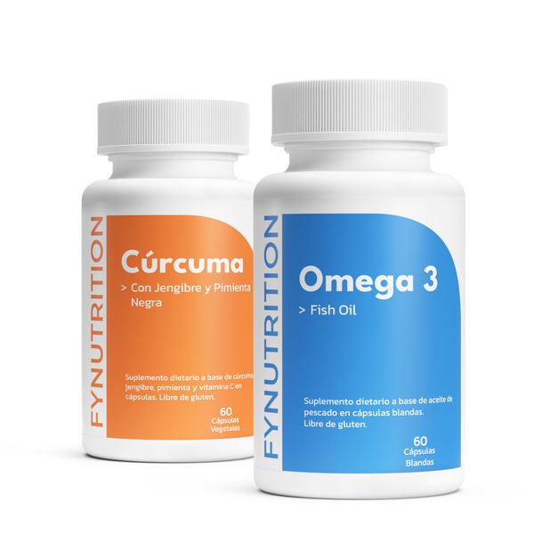 Dúo Antiinflamatorio: Omega 3  Fish Oil + Cúrcuma