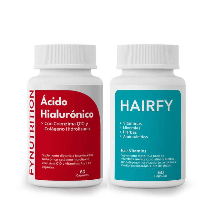 Combo Cabello: Vitaminas Hairfy + Ácido Hialurónico