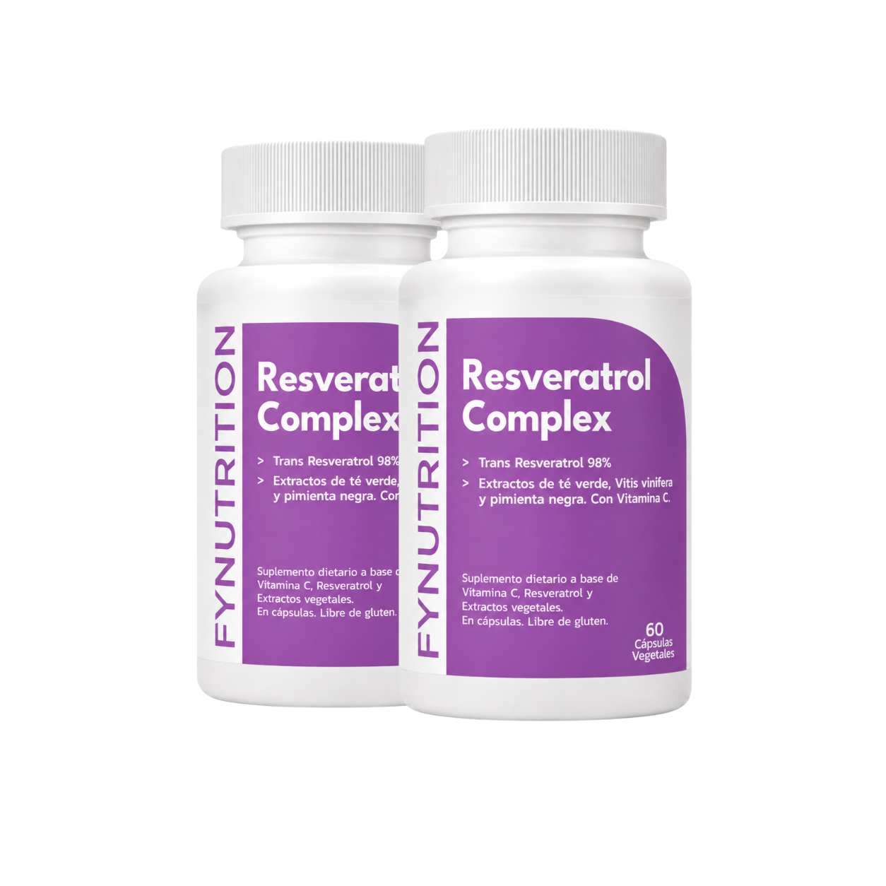 Resveratrol Complex Fynutrition x60 Capsulas Antioxidante Antiage longevidad