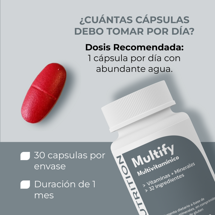 Combo Vitalidad: Omega 3 + Multify + Bisglicinato de Magnesio Quelado