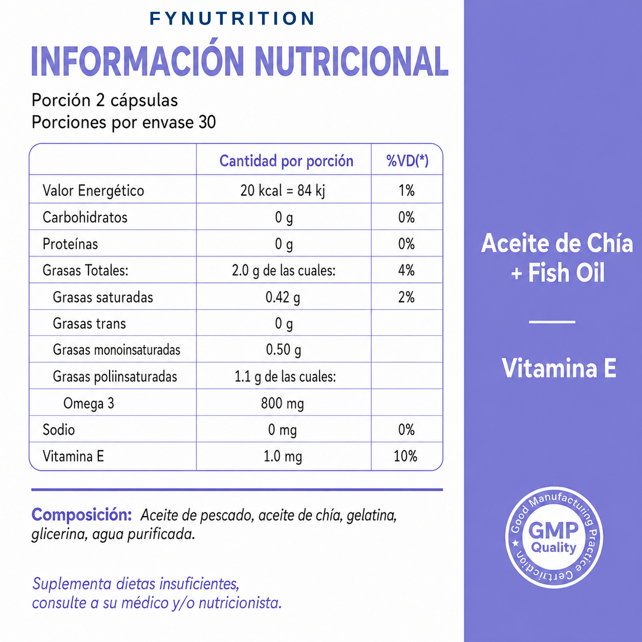 Omega 3 Blend - Chía + Fish Oil