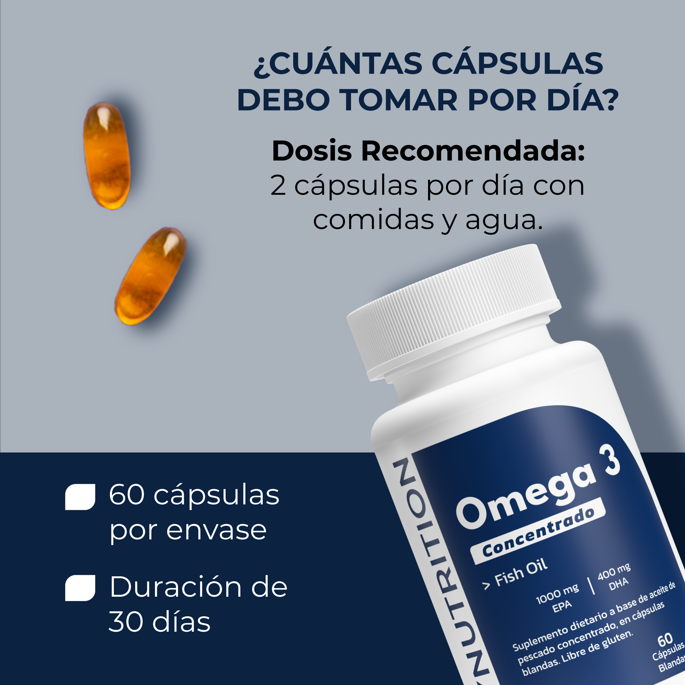 Omega 3 Concentrado 1000 EPA + 400 DHA