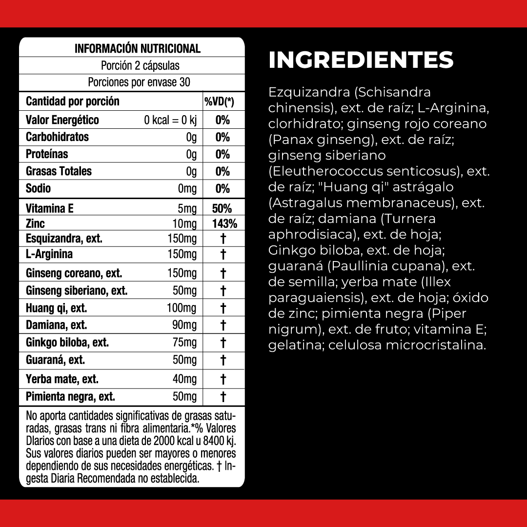 SUBIFY - Subí tu Testosterona, Potencia, Energía y Rendimiento - 60 Cápsulas