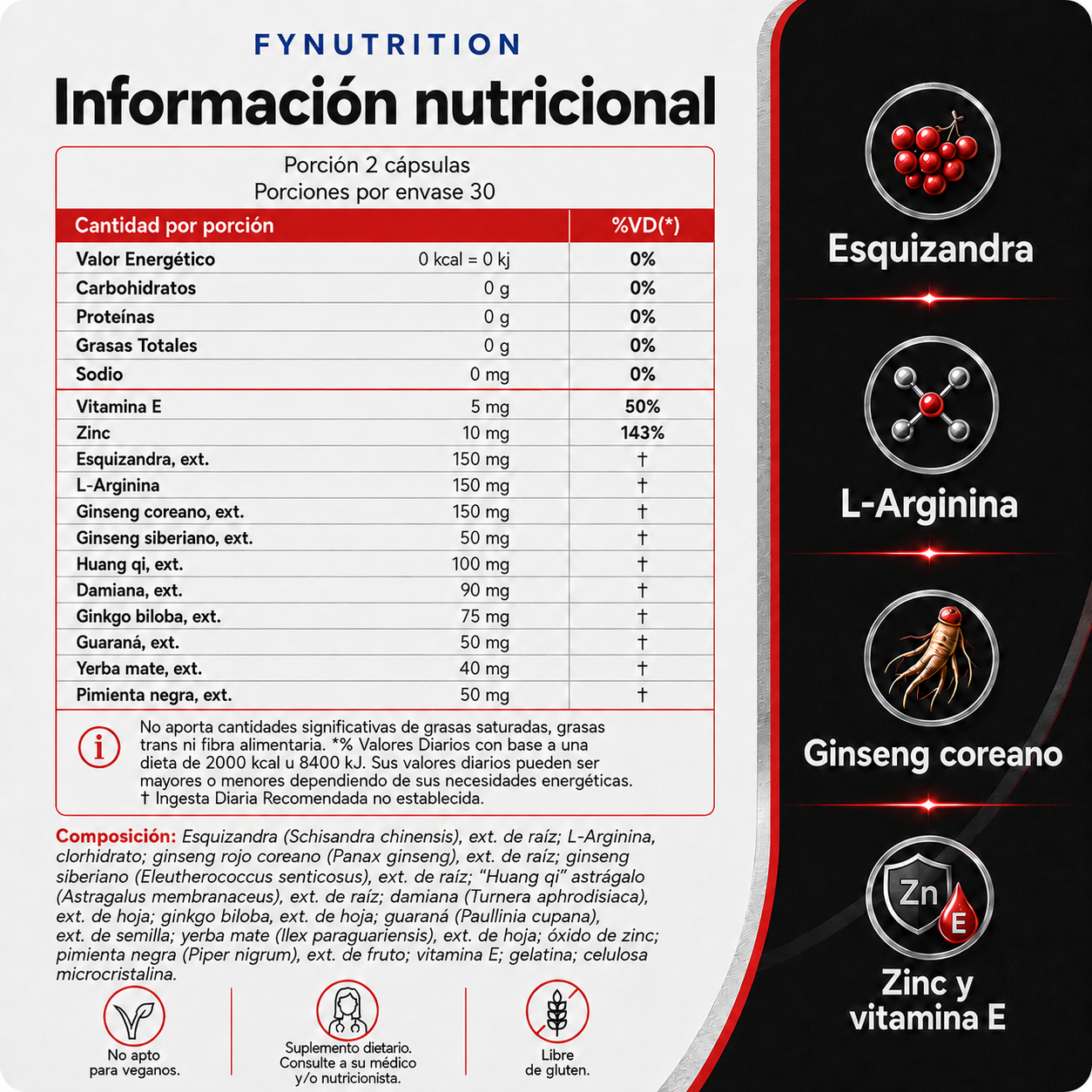SUBIFY - Subí tu Testosterona, Potencia, Energía y Rendimiento - 60 Cápsulas