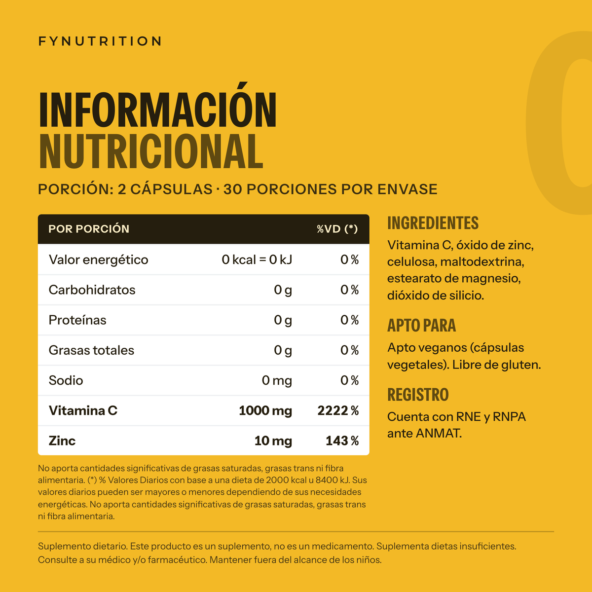 Vitamina C: información nutricional – FYNUTRITION