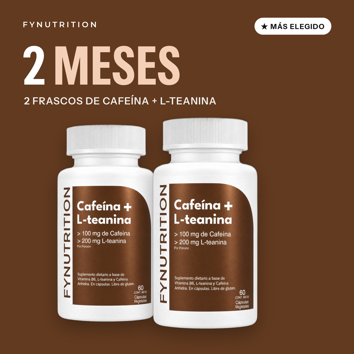 Cafeína + L-Teanina: 2 meses (2 frascos) – FYNUTRITION