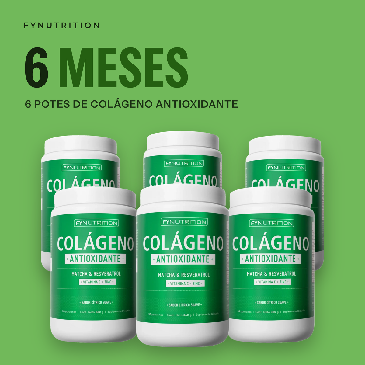 Colágeno Antioxidante: 6 meses (6 potes) – FYNUTRITION
