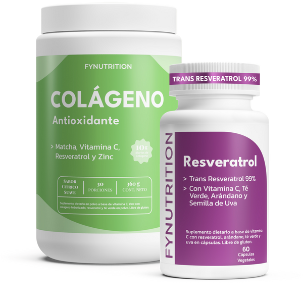 Dúo Anti-Age Natural: Resveratrol + Colágeno Antioxidante