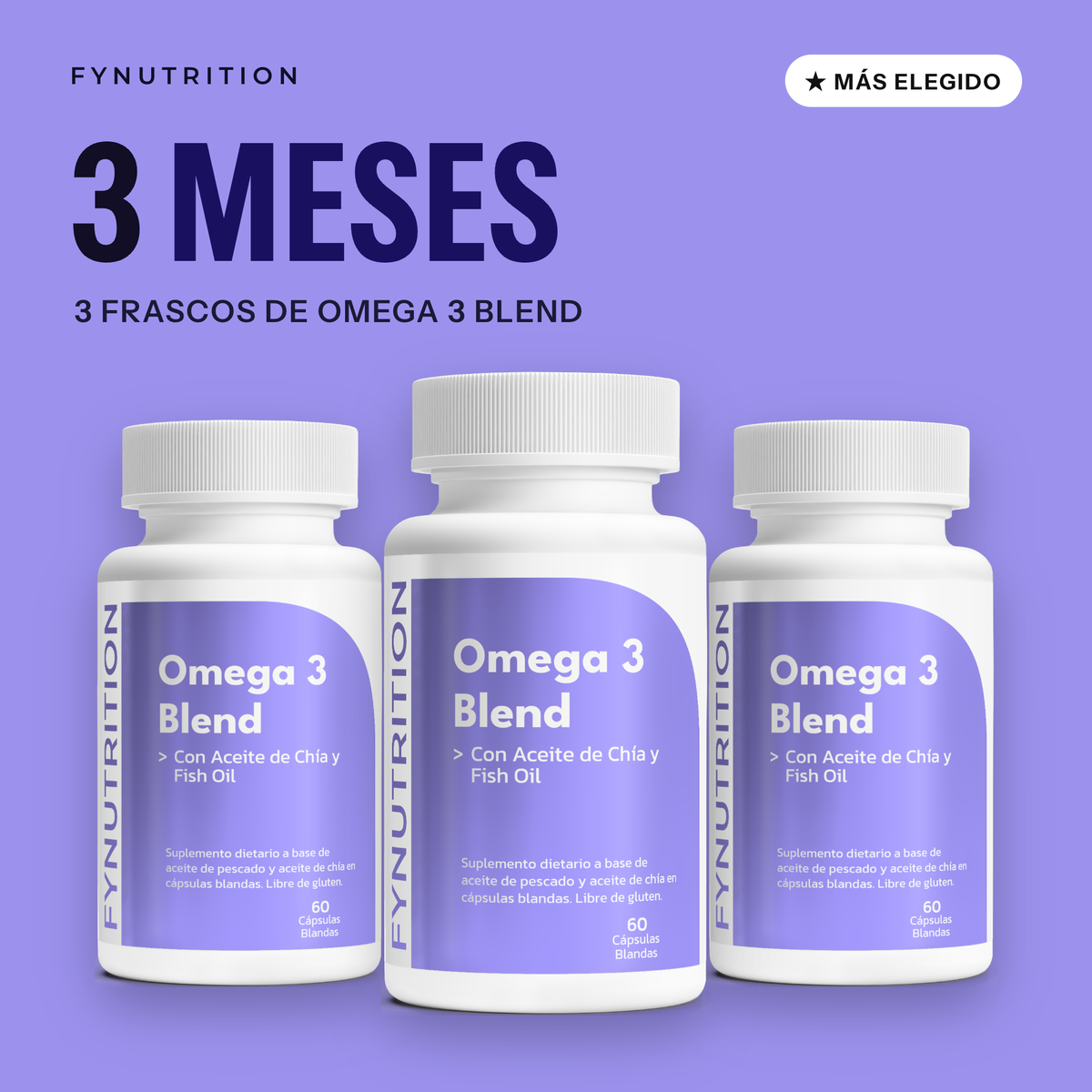 Omega 3 Blend: 3 meses (3 frascos) – FYNUTRITION