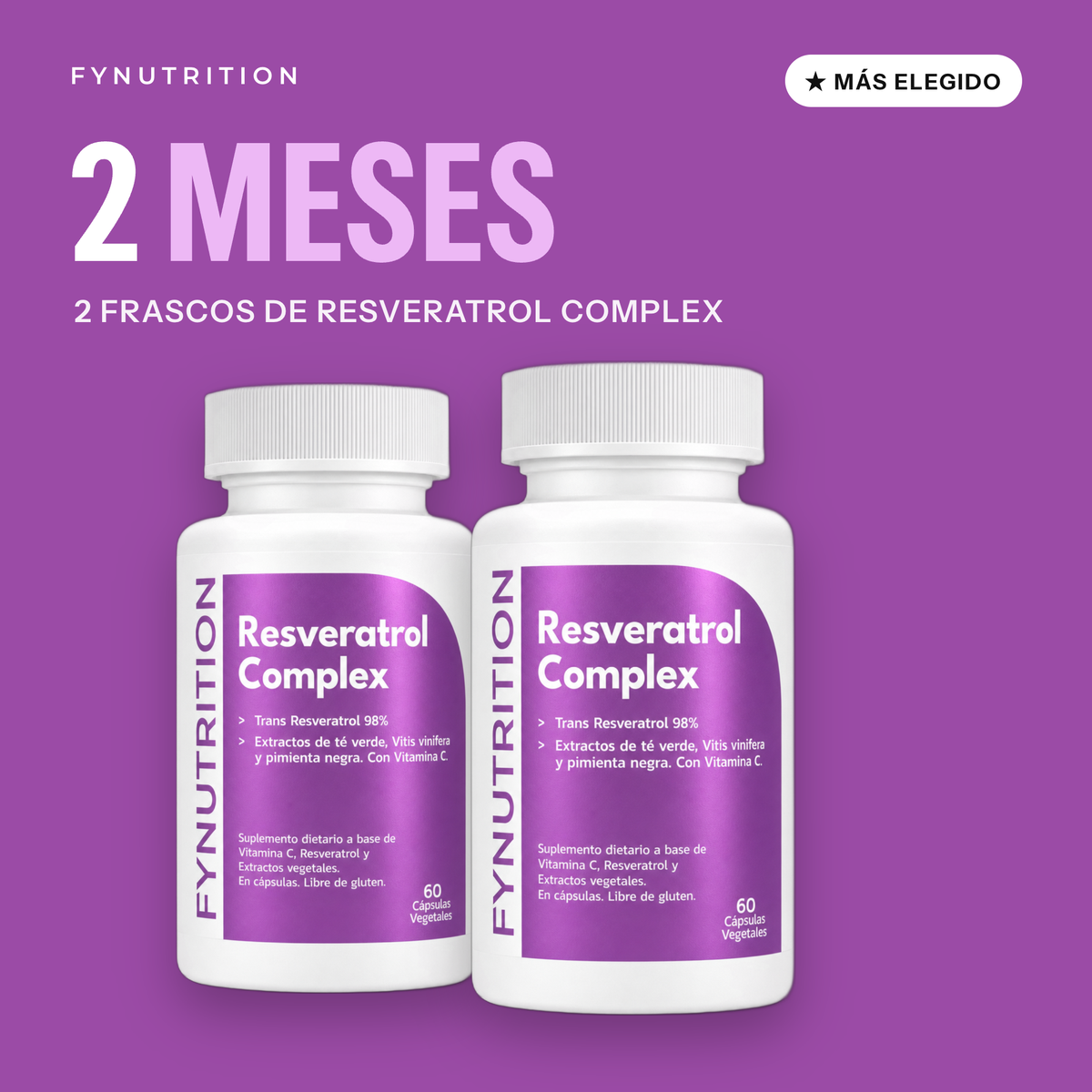 Resveratrol Complex: 2 meses (2 frascos) – FYNUTRITION