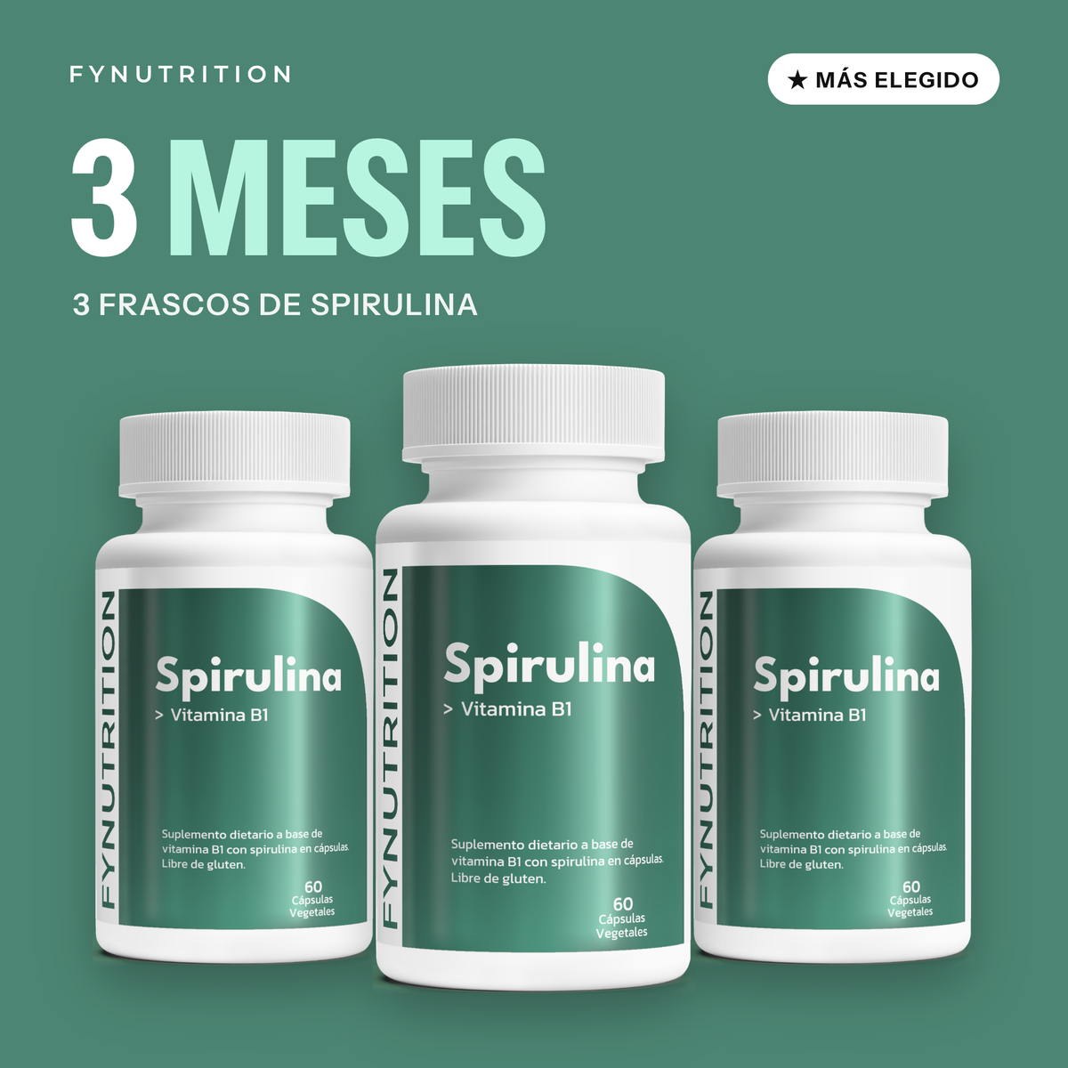 Spirulina: 3 meses (3 frascos) – FYNUTRITION