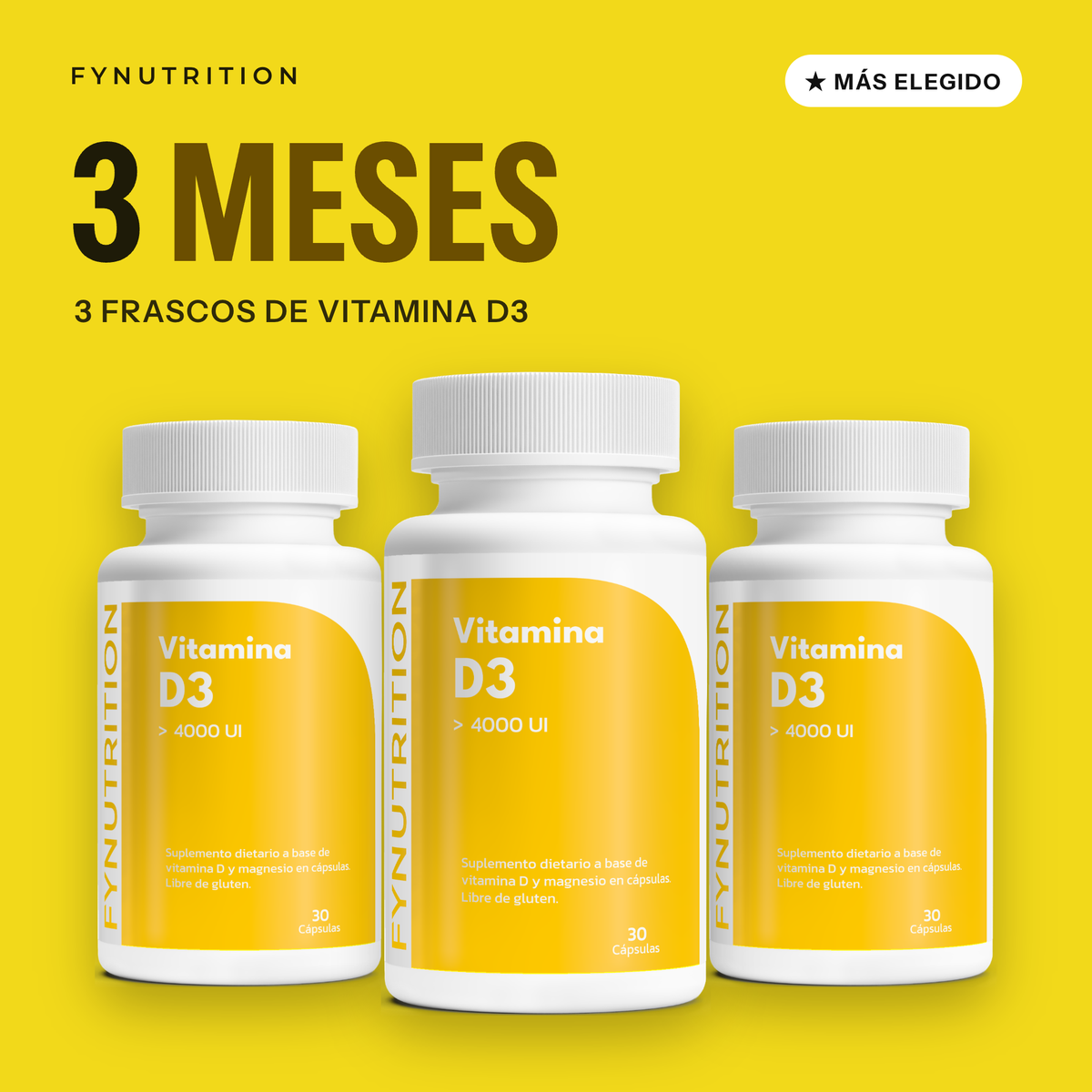 Vitamina D3: 3 meses (3 frascos) – FYNUTRITION